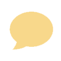 Image of a speech bubble icon.